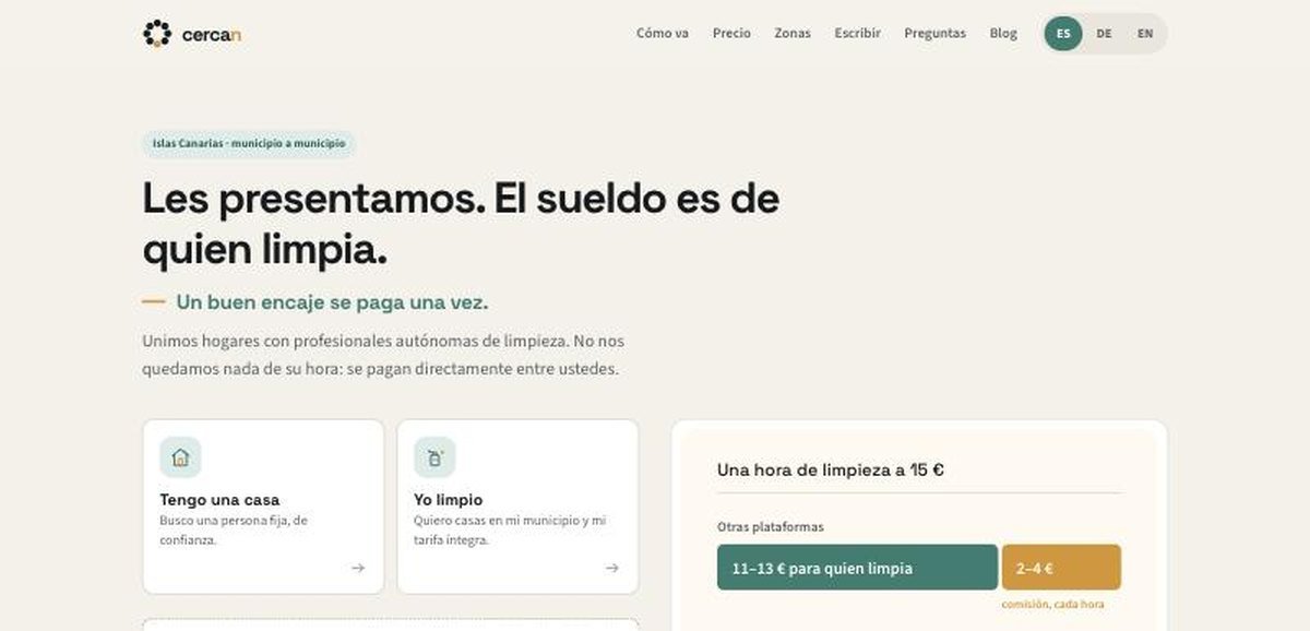 cercan.es - Limpieza a domicilio sin comisión