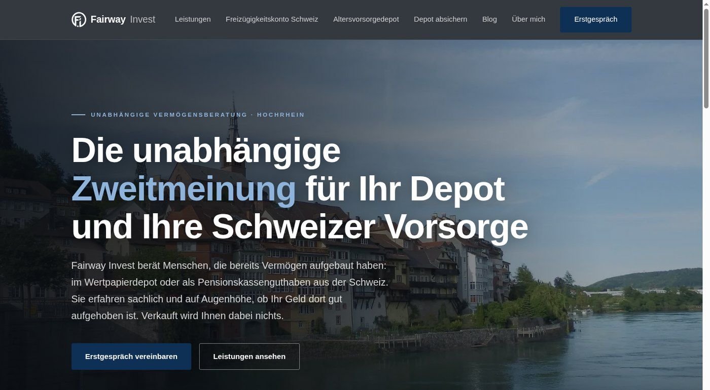 Fairway Invest - Web & SEO para asesoría patrimonial